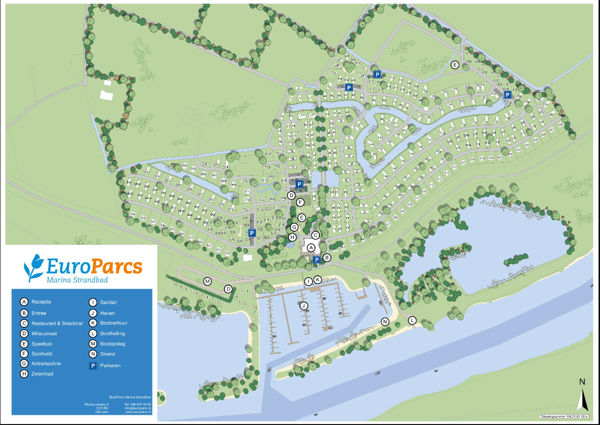 Lageplan von EuroParcs Marina Strandbad