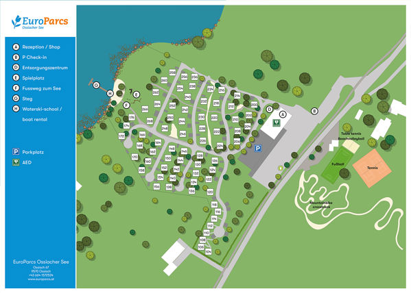 Lageplan von EuroParcs Ossiacher See
