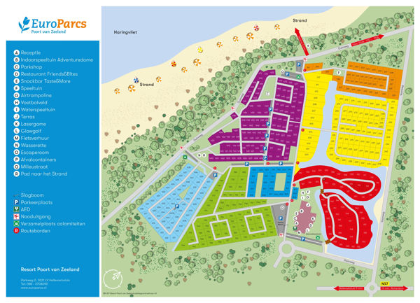 Lageplan von EuroParcs Poort van Zeeland