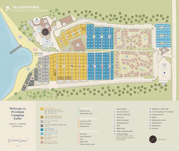 Lageplan von Falkensteiner Premium Camping Zadar