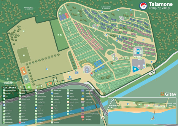 Lageplan von Gitavillage Talamone 