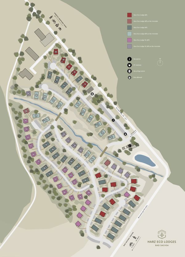 Lageplan von Harz Eco Lodges