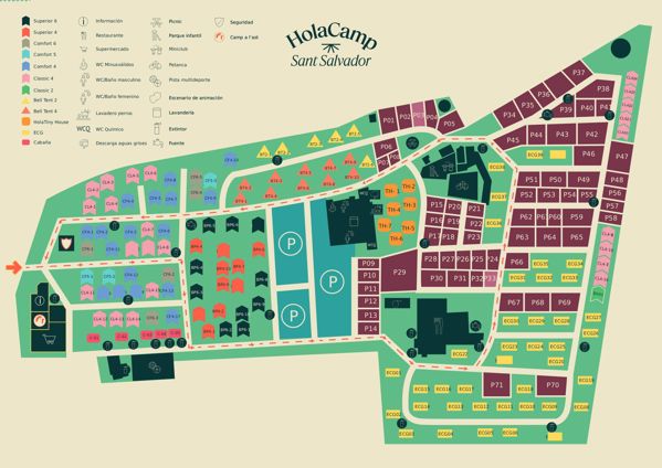 Lageplan von Holacamp Sant Salvador