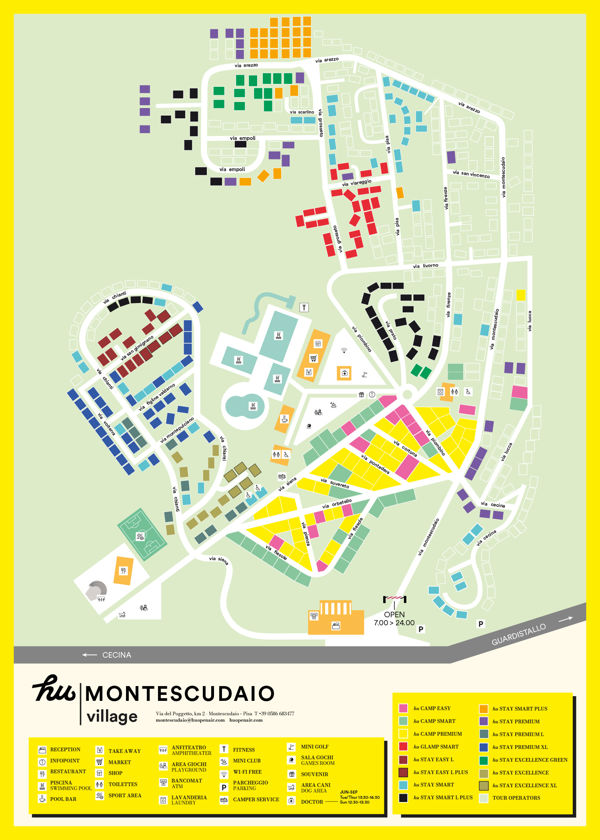 Lageplan von hu Montescudaio village