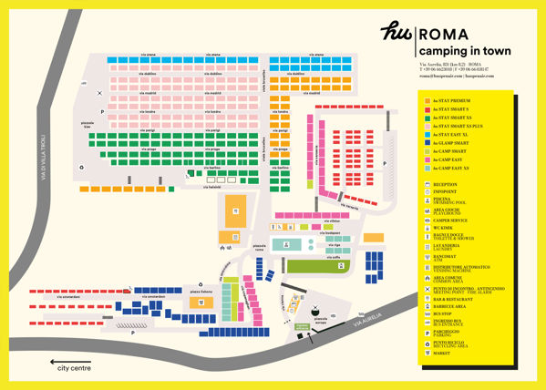 Lageplan von hu Roma camping in town