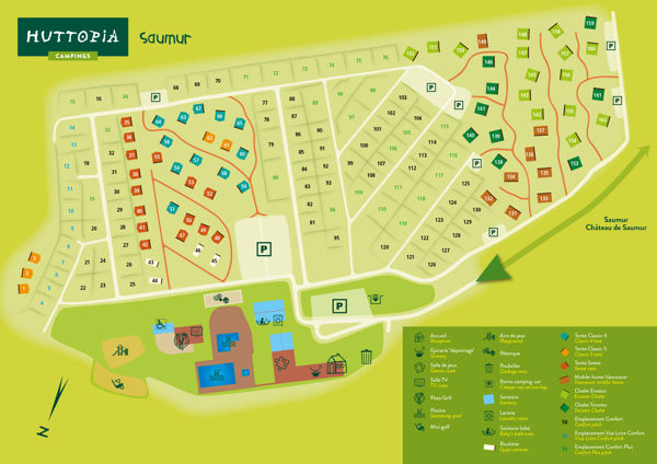 Lageplan von Huttopia Saumur