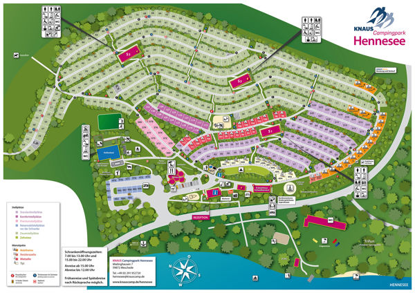 Lageplan von Knaus campingpark Hennesee
