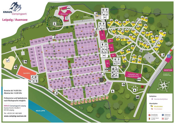 Lageplan von Knaus Campingpark Leipzig