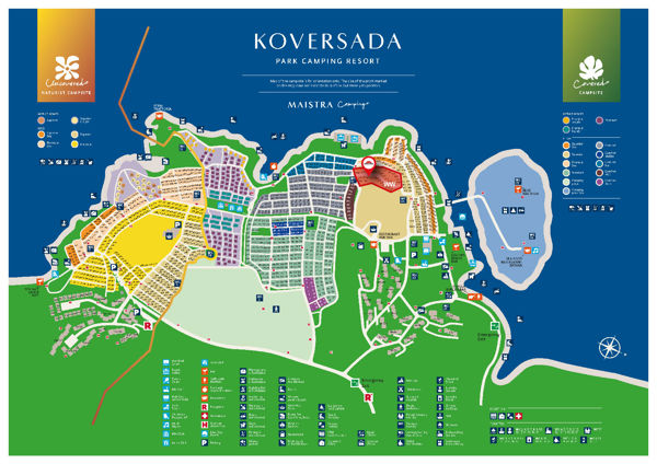 Lageplan von Koversada Camping Resort