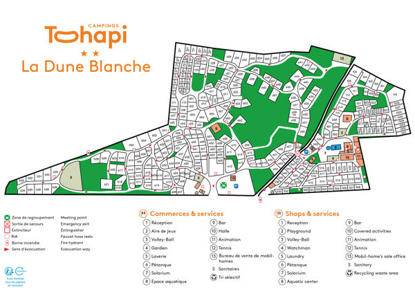Lageplan von La Dune Blanche