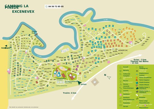 Lageplan von La Pinede (Excenevex)