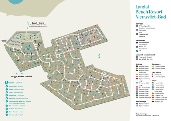 Lageplan von Landal Beach Resort Nieuwvliet-Bad