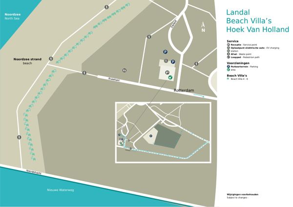 Lageplan von Landal Beach Villa's Hoek van Holland