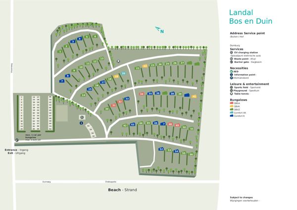 Lageplan von Landal Bos en Duin