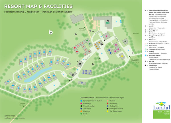 Lageplan von Landal Bude Coastal Resort