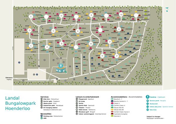 Lageplan von Landal Bungalowpark Hoenderloo