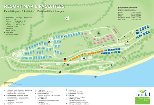 Lageplan von Landal Dylan Coastal Resort