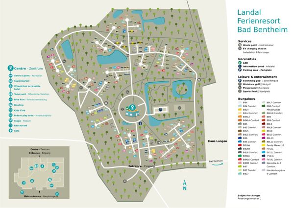 Lageplan von Landal Ferienresort Bad Bentheim