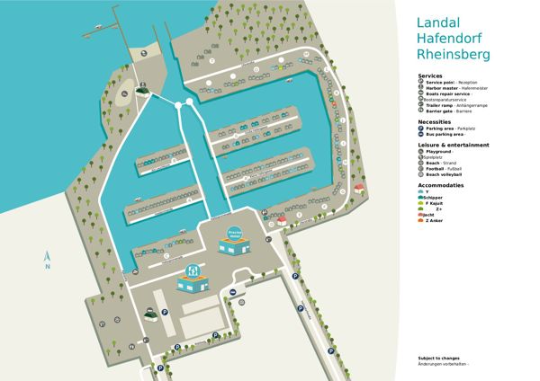 Lageplan von Landal Hafendorf - Rheinsberg