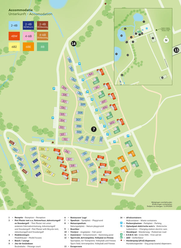 Lageplan von Landal Klein Oisterwijk