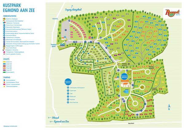 Lageplan von Landal Kustpark Egmond aan Zee