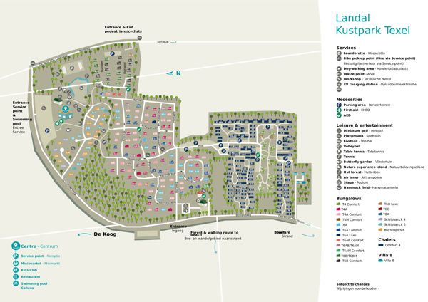 Lageplan von Landal Kustpark Texel