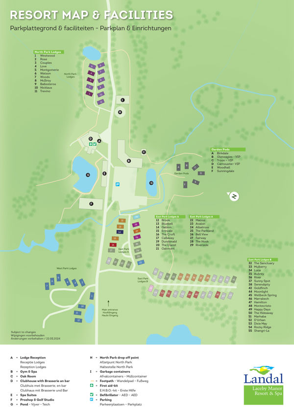 Lageplan von Landal Laceby Manor