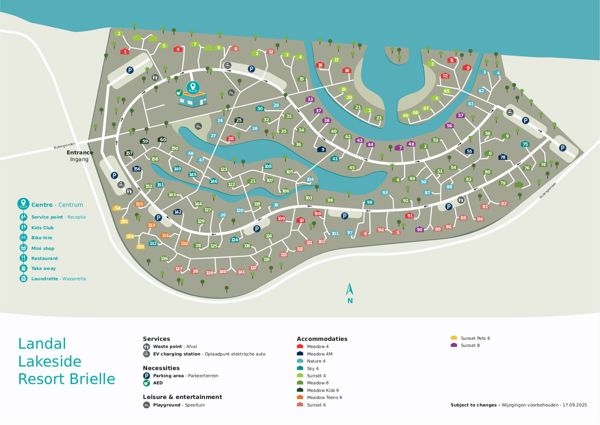 Lageplan von Landal Lakeside Resort Brielle