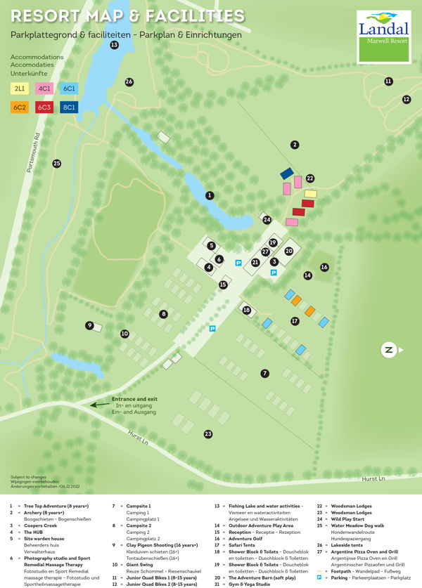 Lageplan von Landal Marwell Resort