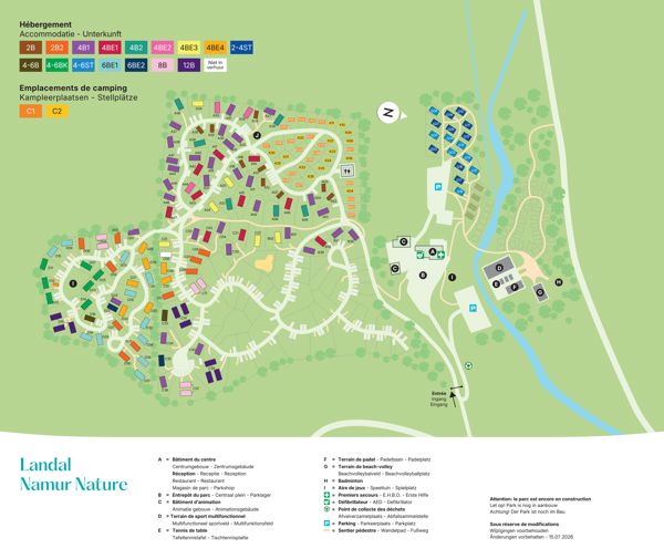Lageplan von Landal Namur Nature