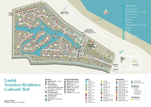 Lageplan von Landal Noordzee Résidence Cadzand-Bad