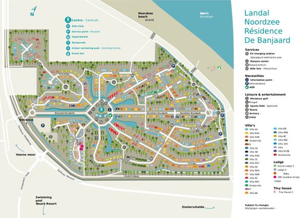 Lageplan von Landal Noordzee Résidence De Banjaard