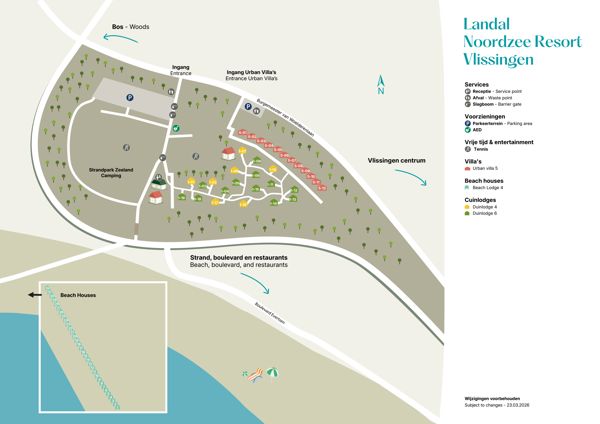 Lageplan von Landal Noordzee Resort Vlissingen