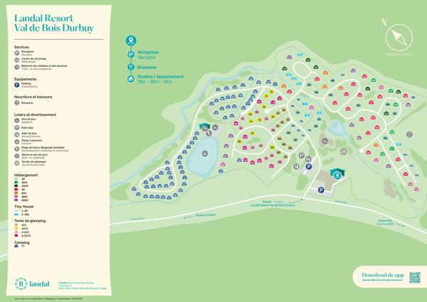 Lageplan von Landal Resort Val de Bois Durbuy