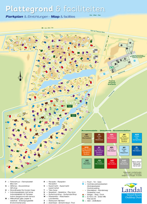 Lageplan von Landal Strand Resort Ouddorp Duin