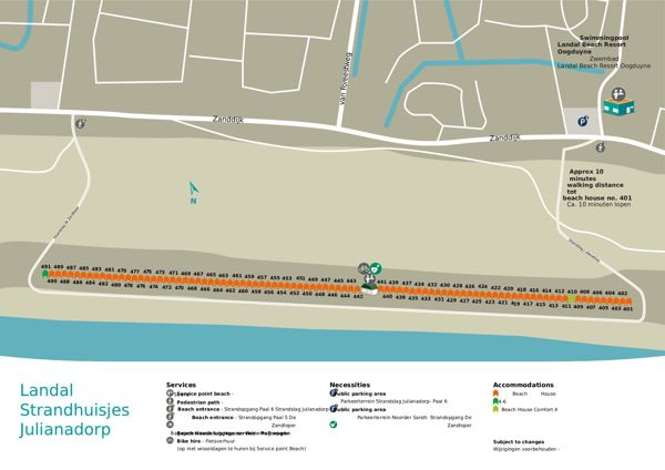 Lageplan von Landal Strandhuisjes Julianadorp
