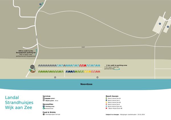 Lageplan von Landal Strandhuisjes Wijk aan Zee