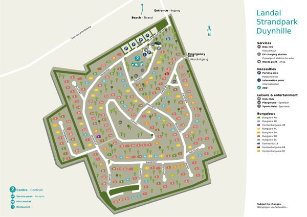 Lageplan von Landal Strandpark Duynhille