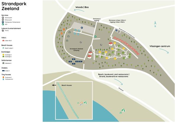 Lageplan von Landal Strandpark Zeeland