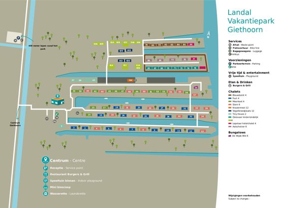 Lageplan von Landal Vakantiepark Giethoorn