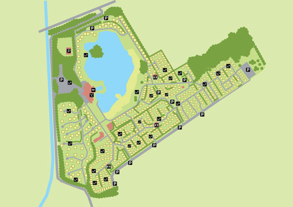 Lageplan von Landal Vakantiepark Hunzedal