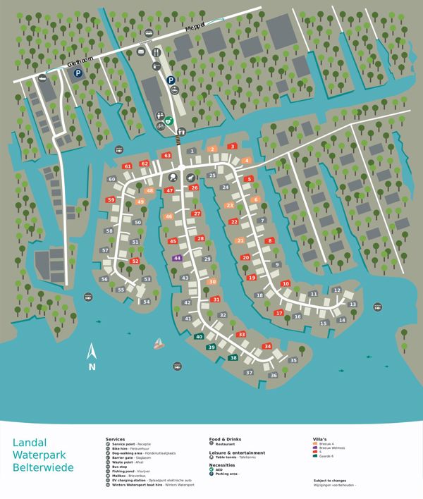 Lageplan von Landal Waterpark Belterwiede