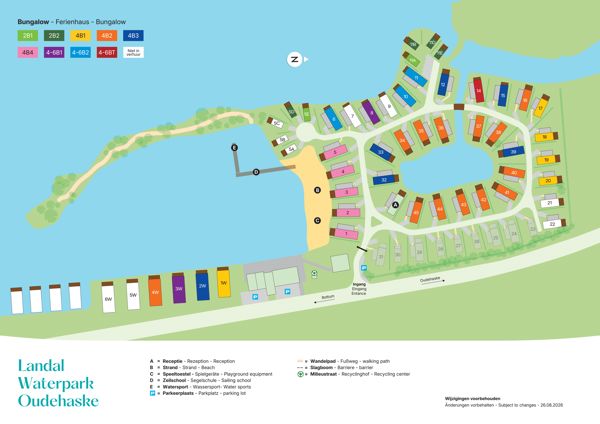 Lageplan von Landal Waterpark Oudehaske