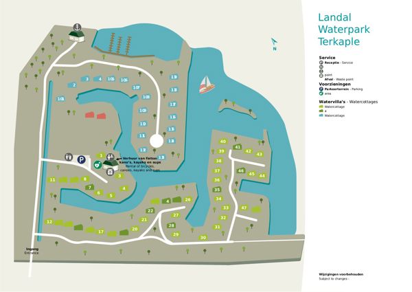 Lageplan von Landal Waterpark Terkaple