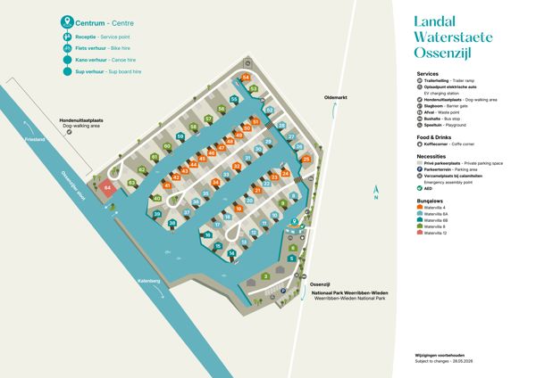 Lageplan von Landal Waterstaete Ossenzijl
