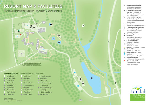 Lageplan von Landal Whalesborough Resort & Spa