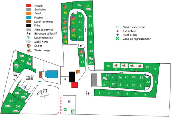 Lageplan von Le Clos de la Lere