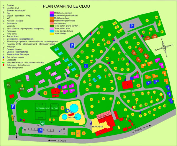 Lageplan von Le Clou
