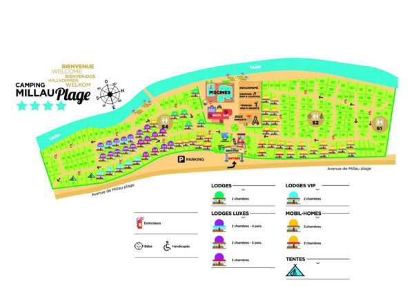 Lageplan von Le Millau Plage