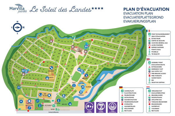 Lageplan von Le Soleil Des Landes